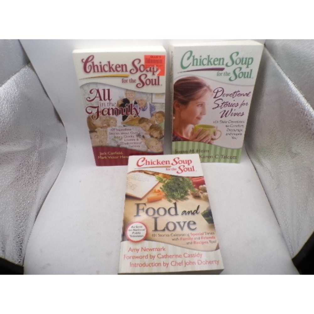 Chicken Soup for the Soul 3 Book Lot Food and Love All in the Family Devotional